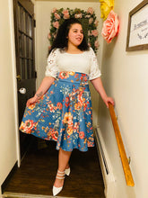 Load image into Gallery viewer, Teal floral Skirt
