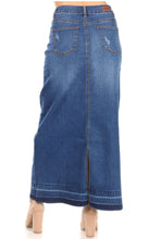 Load image into Gallery viewer, Maxi Denim skirt Vintage Wash
