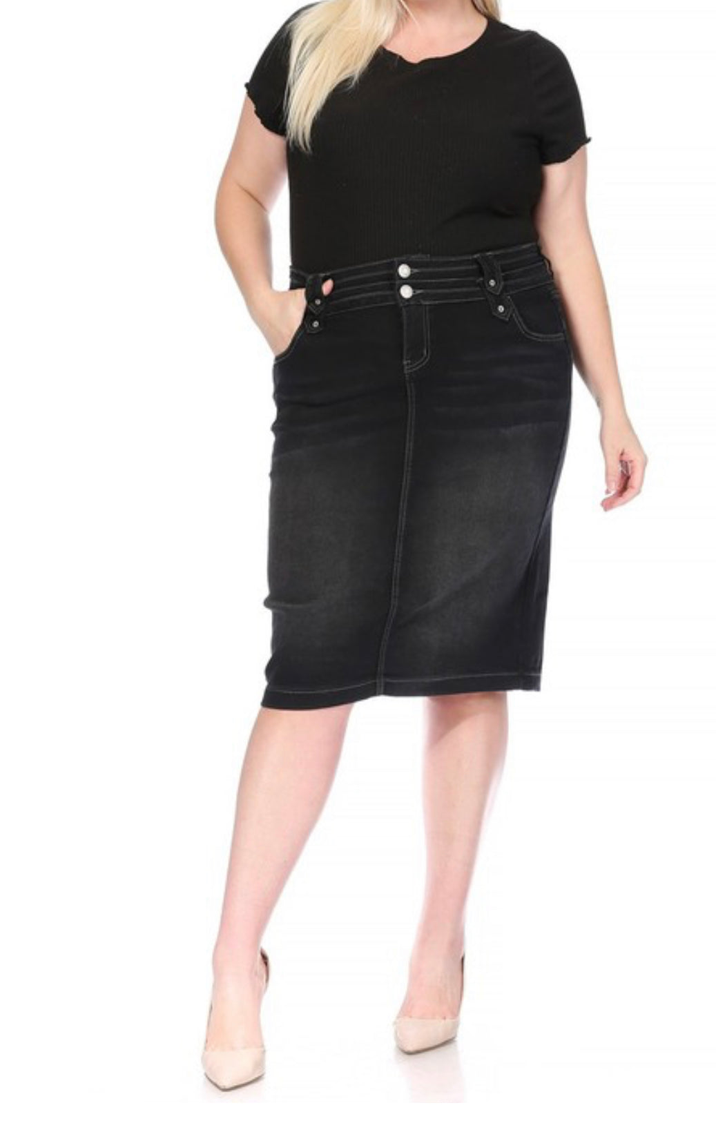 Black Midi Skirt