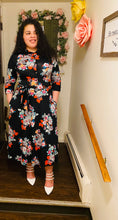 Load image into Gallery viewer, Black Floral dress
