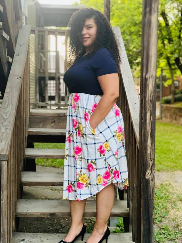 Floral Dress in Blue