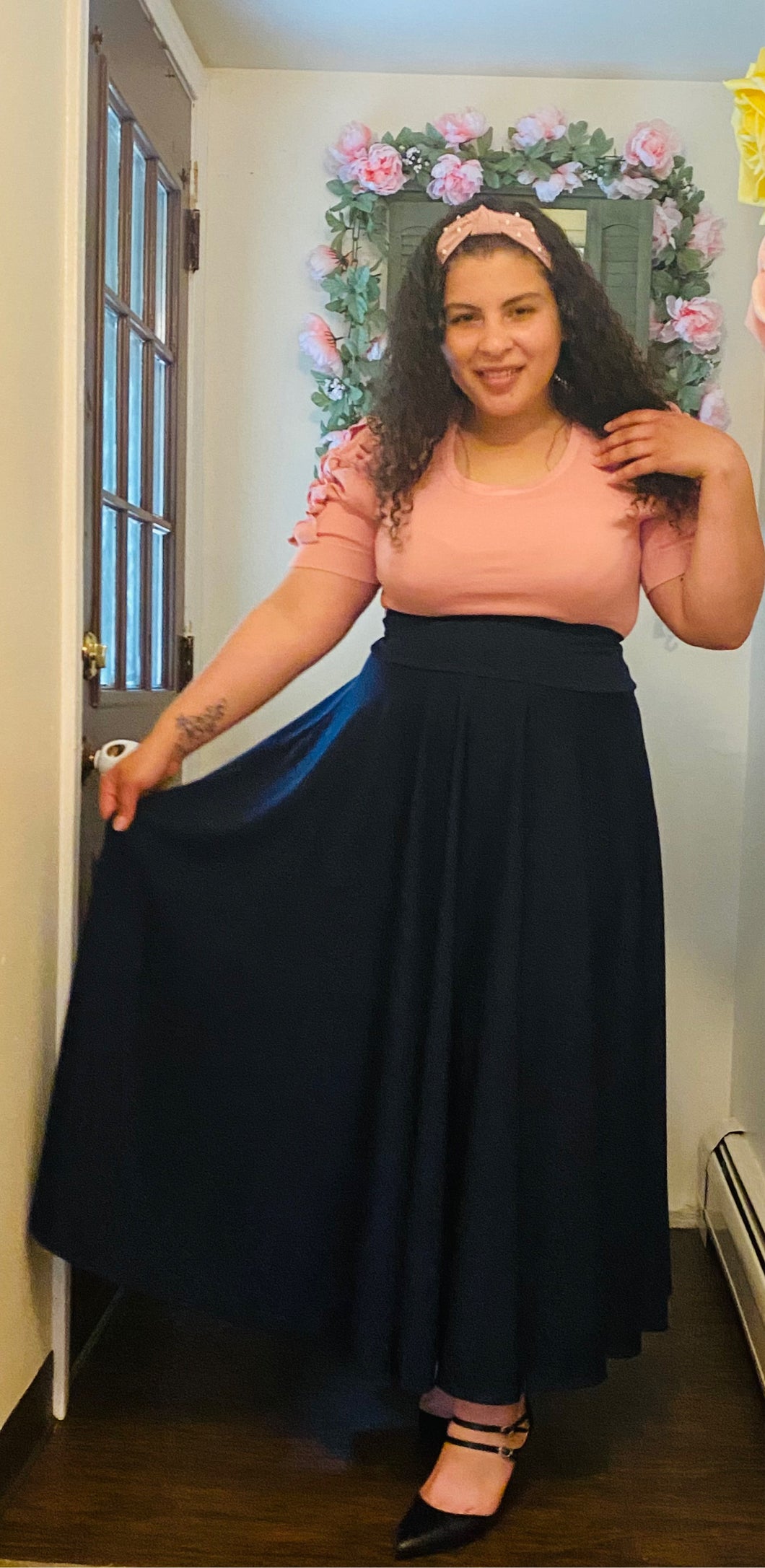 Navy Blue Maxi Skirt