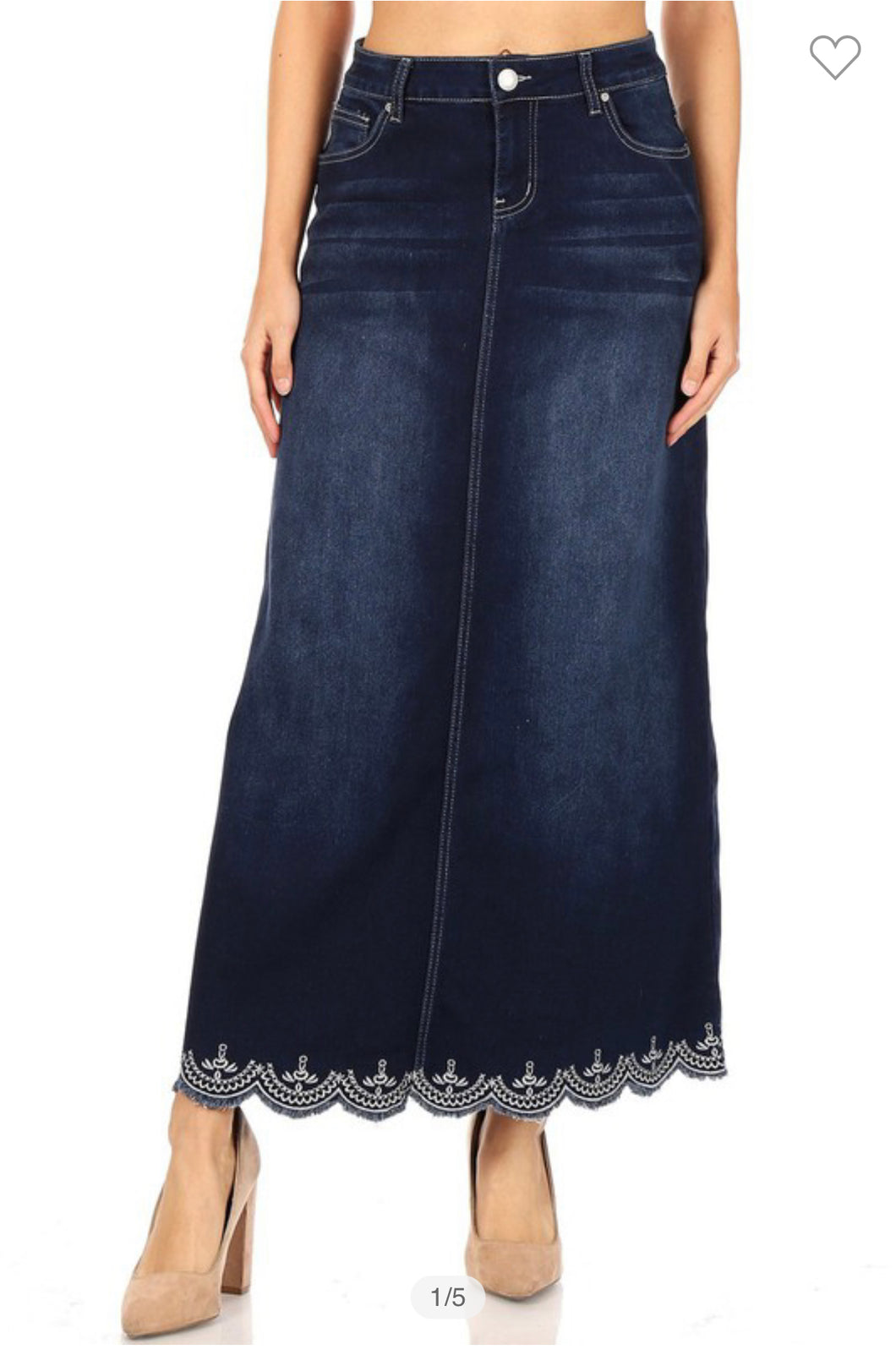 Nayeli Denim Maxi Skirt