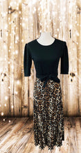 Load image into Gallery viewer, Lena Plated Cheetah Dress
